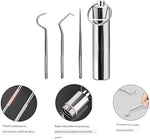 Charger l&#39;image dans la galerie, CleanSmile™ | Soins Quotidiens | Kit de 7 cure-dents et soie dentaire réutilisables | Acier inoxydable | Porte-clefs
